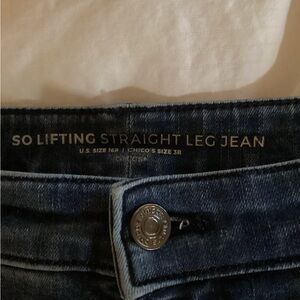 Chicos So Lifting Straight Leg Jeans - Deep Indigo